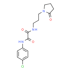 ChemSpider 2D Image | N-(4-Chlorophenyl)-N'-[3-(2-oxo-1-pyrrolidinyl)propyl]ethanediamide | C15H18ClN3O3