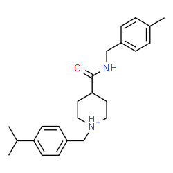 ChemSpider 2D Image | 1-(4-Isopropylbenzyl)-4-[(4-methylbenzyl)carbamoyl]piperidinium | C24H33N2O
