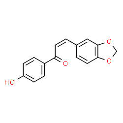 ChemSpider 2D Image | (2Z)-3-(1,3-Benzodioxol-5-yl)-1-(4-hydroxyphenyl)-2-propen-1-one | C16H12O4