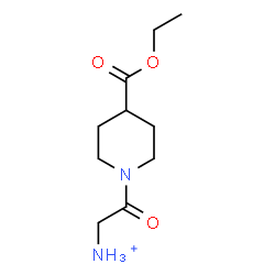ChemSpider 2D Image | 2-[4-(Ethoxycarbonyl)-1-piperidinyl]-2-oxoethanaminium | C10H19N2O3