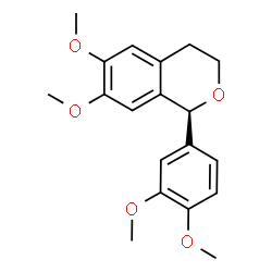 ChemSpider 2D Image | (1S)-1-(3,4-Dimethoxyphenyl)-6,7-dimethoxy-3,4-dihydro-1H-isochromene | C19H22O5