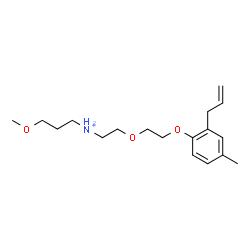 ChemSpider 2D Image | N-{2-[2-(2-Allyl-4-methylphenoxy)ethoxy]ethyl}-3-methoxy-1-propanaminium | C18H30NO3