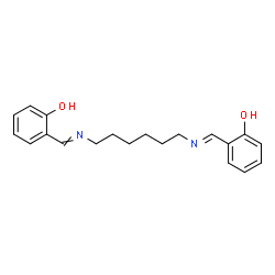 ChemSpider 2D Image | 2-[(E)-({6-[(2-Hydroxybenzylidene)amino]hexyl}imino)methyl]phenol | C20H24N2O2