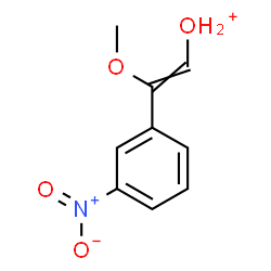 ChemSpider 2D Image | [2-Methoxy-2-(3-nitrophenyl)vinyl]oxonium | C9H10NO4