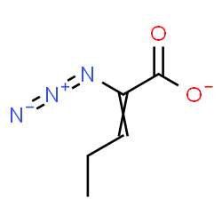 ChemSpider 2D Image | 2-Azido-2-pentenoate | C5H6N3O2