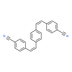 ChemSpider 2D Image | 4,4'-[1,4-Phenylenedi(Z)-2,1-ethenediyl]dibenzonitrile | C24H16N2
