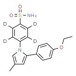ChemSpider 2D Image | 4-[2-(4-Ethoxyphenyl)-4-methyl-1H-pyrrol-1-yl](~2~H_4_)benzenesulfonamide | C19H16D4N2O3S