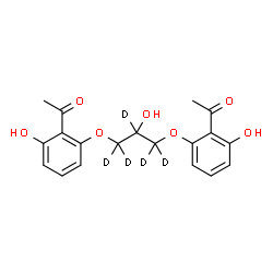 ChemSpider 2D Image | 1,1'-{[2-Hydroxy(~2~H_5_)-1,3-propanediyl]bis[oxy(6-hydroxy-2,1-phenylene)]}diethanone | C19H15D5O7