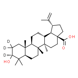 ChemSpider 2D Image | (3beta)-3-Hydroxy(2,2,3-~2~H_3_)lup-20(29)-en-28-oic acid | C30H45D3O3