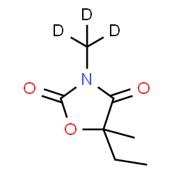 ChemSpider 2D Image | 5-Ethyl-5-methyl-3-(~2~H_3_)methyl-1,3-oxazolidine-2,4-dione | C7H8D3NO3
