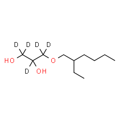 ChemSpider 2D Image | 3-[(2-Ethylhexyl)oxy]-1,2-(~2~H_5_)propanediol | C11H19D5O3