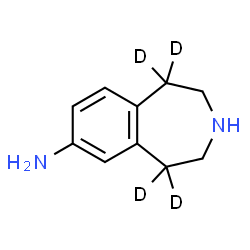 ChemSpider 2D Image | (1,1,5,5-~2~H_4_)-2,3,4,5-Tetrahydro-1H-3-benzazepin-7-amine | C10H10D4N2