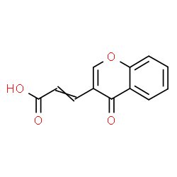 ChemSpider 2D Image | 3-(4-Oxo-4H-chromen-3-yl)acrylic acid | C12H8O4