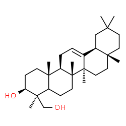 ChemSpider 2D Image | (3beta,5xi,18alpha)-Olean-12-ene-3,24-diol | C30H50O2
