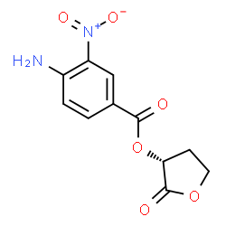 ChemSpider 2D Image | (3R)-2-Oxotetrahydro-3-furanyl 4-amino-3-nitrobenzoate | C11H10N2O6