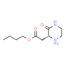 ChemSpider 2D Image | (2R)-2-(2-Butoxy-2-oxoethyl)-3-oxopiperazin-1-ium | C10H19N2O3