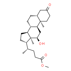 ChemSpider 2D Image | Methyl (5alpha,8alpha,9beta,12beta,13alpha,20S)-12-hydroxy-3-oxocholan-24-oate | C25H40O4