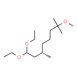 ChemSpider 2D Image | (3S)-1,1-Diethoxy-7-methoxy-3,7-dimethyloctane | C15H32O3