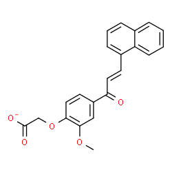 ChemSpider 2D Image | {2-Methoxy-4-[(2E)-3-(1-naphthyl)-2-propenoyl]phenoxy}acetate | C22H17O5