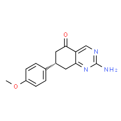 ChemSpider 2D Image | (7S)-2-Amino-7-(4-methoxyphenyl)-7,8-dihydro-5(6H)-quinazolinone | C15H15N3O2