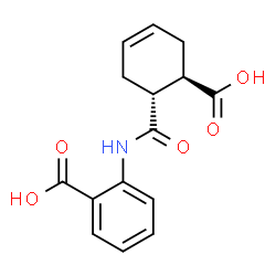 ChemSpider 2D Image | 2-({[(1R,6R)-6-Carboxy-3-cyclohexen-1-yl]carbonyl}amino)benzoic acid | C15H15NO5