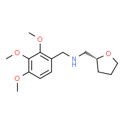 ChemSpider 2D Image | 1-[(2R)-Tetrahydro-2-furanyl]-N-(2,3,4-trimethoxybenzyl)methanamine | C15H23NO4