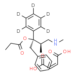 ChemSpider 2D Image | (+)-Norpropoxyphene-d5 (maleate) | C25H26D5NO6
