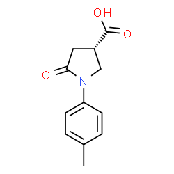ChemSpider 2D Image | (3S)-1-(4-Methylphenyl)-5-oxo-3-pyrrolidinecarboxylic acid | C12H13NO3