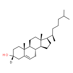 ChemSpider 2D Image | (3alpha)-(3-~2~H)Cholest-5-en-3-ol | C27H45DO