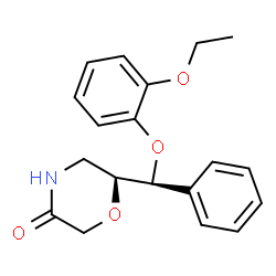 ChemSpider 2D Image | (6S)-6-[(S)-(2-Ethoxyphenoxy)(phenyl)methyl]-3-morpholinone | C19H21NO4