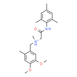 ChemSpider 2D Image | N-(4,5-Dimethoxy-2-methylbenzyl)-2-(mesitylamino)-N-methyl-2-oxoethanaminium | C22H31N2O3
