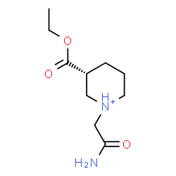 ChemSpider 2D Image | (3R)-1-(2-Amino-2-oxoethyl)-3-(ethoxycarbonyl)piperidinium | C10H19N2O3
