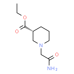 ChemSpider 2D Image | Ethyl (3R)-1-(2-amino-2-oxoethyl)-3-piperidinecarboxylate | C10H18N2O3