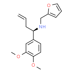ChemSpider 2D Image | (1R)-1-(3,4-Dimethoxyphenyl)-N-(2-furylmethyl)-3-buten-1-amine | C17H21NO3