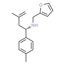 ChemSpider 2D Image | (1S)-N-(2-Furylmethyl)-3-methyl-1-(4-methylphenyl)-3-buten-1-amine | C17H21NO