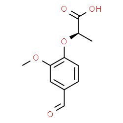 ChemSpider 2D Image | (2R)-2-(4-Formyl-2-methoxyphenoxy)propanoic acid | C11H12O5
