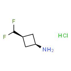ChemSpider 2D Image | cis-3-(Difluoromethyl)cyclobutanamine hydrochloride (1:1) | C5H10ClF2N