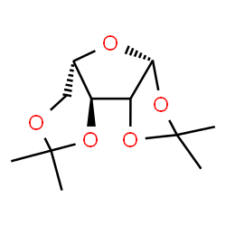ChemSpider 2D Image | (3bS,7aS,8aR)-2,2,5,5-Tetramethyltetrahydro-3bH-[1,3]dioxolo[4,5]furo[3,2-d][1,3]dioxine (non-preferred name) | C11H18O5