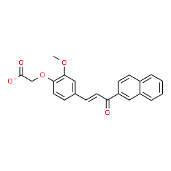 ChemSpider 2D Image | {2-Methoxy-4-[(1E)-3-(2-naphthyl)-3-oxo-1-propen-1-yl]phenoxy}acetate | C22H17O5