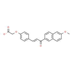 ChemSpider 2D Image | {4-[(1E)-3-(6-Methoxy-2-naphthyl)-3-oxo-1-propen-1-yl]phenoxy}acetate | C22H17O5