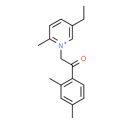 ChemSpider 2D Image | 1-[2-(2,4-Dimethylphenyl)-2-oxoethyl]-5-ethyl-2-methylpyridinium | C18H22NO
