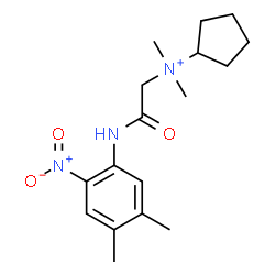 ChemSpider 2D Image | N-{2-[(4,5-Dimethyl-2-nitrophenyl)amino]-2-oxoethyl}-N,N-dimethylcyclopentanaminium | C17H26N3O3