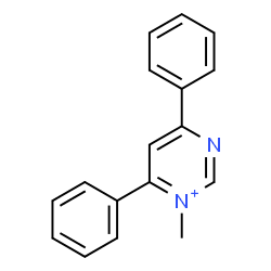 ChemSpider 2D Image | 1-Methyl-4,6-diphenylpyrimidin-1-ium | C17H15N2