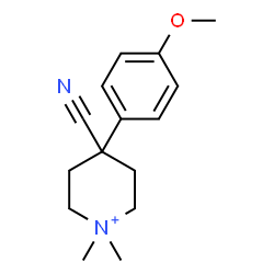 ChemSpider 2D Image | 4-Cyano-4-(4-methoxyphenyl)-1,1-dimethylpiperidinium | C15H21N2O
