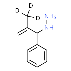 ChemSpider 2D Image | [2-(~2~H_3_)Methyl-1-phenyl-2-propen-1-yl]hydrazine | C10H11D3N2