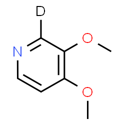 ChemSpider 2D Image | 3,4-Dimethoxy(2-~2~H)pyridine | C7H8DNO2