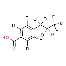 ChemSpider 2D Image | 4-(~2~H_7_)Propyl(~2~H_4_)benzoic acid | C10HD11O2