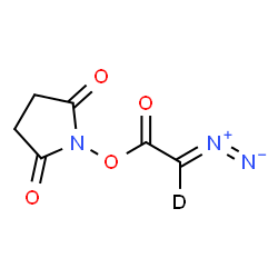 ChemSpider 2D Image | 1-{[2-Diazo(~2~H)ethanoyl]oxy}-2,5-pyrrolidinedione | C6H4DN3O4