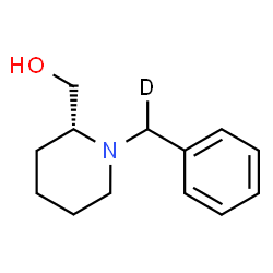 ChemSpider 2D Image | {(2R)-1-[Phenyl(~2~H_1_)methyl]-2-piperidinyl}methanol | C13H18DNO