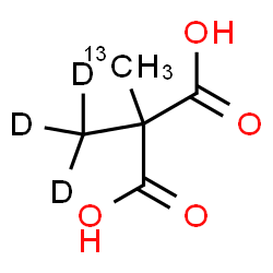 ChemSpider 2D Image | (~13~C)Methyl[(~2~H_3_)methyl]malonic acid | C413CH5D3O4